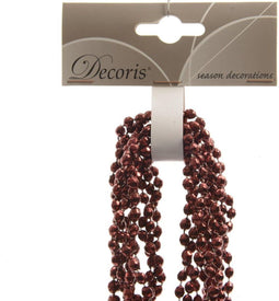 4 stuks Kralenketting plastic diamant 270cm ossenbloed