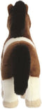 Aurora Pluche knuffeldier paard - eco nation knuffel - bruin/wit - 28 cm - Boerderijdieren thema