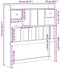 vidaXL - Hoofdbord - met - opbergruimte - 90 - cm - massief - grenenhout - wasbruin