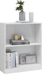 vidaXL - Boekenkast - 60x24x76 - cm - bewerkt - hout - hoogglans - wit