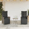 vidaXL - Tuinstoelen - 2 - st - verstelbaar - met - voetensteun - poly - rattan - grijs