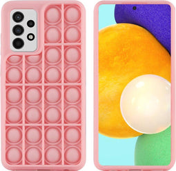 iMoshion Hoesje Geschikt voor Samsung Galaxy A52 (4G) / A52s / A52 (5G) Hoesje Siliconen - iMoshion Pop It Fidget Toy - Pop It hoesje - Roze