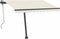 vidaXL - Luifel - handmatig - uittrekbaar - met - LED - 300x250 - cm - crèmekleurig
