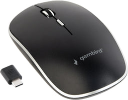 Gembird MUSW-4BSC-01 - Draadloze USB-C muis - Stille 4 knoppen 800-1600 DPI