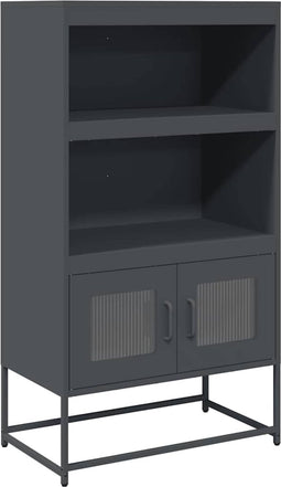 vidaXL - Hoge - kast - 68x39x123 - cm - staal - antracietkleurig