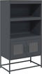 vidaXL - Hoge - kast - 68x39x123 - cm - staal - antracietkleurig