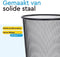 BRASQ 2x Papierbak Rond - 12 Liter - Geperforeerd - Zwart