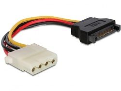 Delock - Power SATA 15pin male > 4pin Molex female - Verloopkabel 12cm