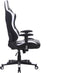 Gamestoel Tornado bureaustoel - ergonomisch verstelbaar - racing gaming stoel - zwart wit