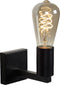 Atmooz - Wandlamp Peniche - Industrieel - Woonkamer / Slaapkamer - Zwart - Hoogte 11cm - Metaal