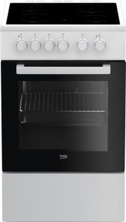 Beko FSS57000GW - Vrijstaand fornuis - Keramische kookplaat 4 kookzones 60 liter A - Wit