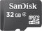 Sandisk Micro SDHC - Geheugenkaart 32 GB - Class 4 - Zwart