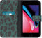 iMoshion Hoesje Geschikt voor iPhone SE (2022) / SE (2020) / 8 / 7 Hoesje Met Pasjeshouder - iMoshion Design Softcase Bookcase - Zwart / Meerkleurig / Groen / Green Leopard