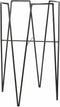 Mica Decorations Blom Plantenstandaard - L30 x B30 x H50 cm - Metaal - Zwart