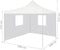 vidaXL - Partytent - met - 2 - zijwanden - inklapbaar - 2x2 - m - staal - wit