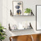 vidaXL - Wandschappen - 2 - st - 60x15x15,5 - cm - grijs - sonoma - eikenkleurig