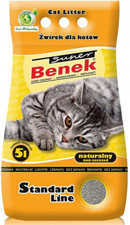 Certech Super Benek Standard Natural - Klonterende kattenbakvulling 5 l