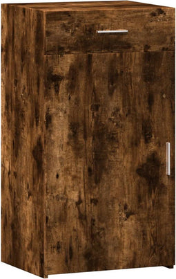 vidaXL - Dressoir - 50x42,5x93 - cm - bewerkt - hout - gerookt - eikenkleurig