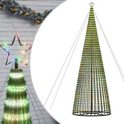 vidaXL - LED-kerstboom - 1544 - LEDs - kleurrijk - 500 - cm