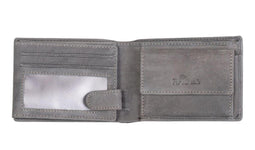 Pride and Soul mini portemonnee - RFID - leer - grijs - JU-47255