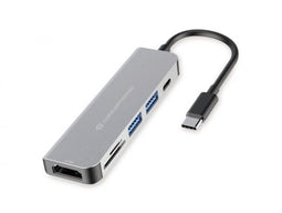Conceptronic DONN02G - USB Hub - 4 poorten HDMI USB-C USB 3.2 - Aluminium
