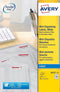 Avery J8551 - Inkjetetiket - 38x21mm - 25 vel (65 etiketten per vel)