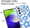 iMoshion Hoesje Geschikt voor Samsung Galaxy A53 Hoesje Siliconen - iMoshion Design hoesje - Blauw / Retro Blue Flowers