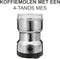 KitchenPrince Koffiemolen met 4 messen - koffiebonen malen - koffiemolen - voedsel vermalen - specerijenmaler - coffeegrinder - gemalen koffie - bonen koffie malen - bonenmaler - koffiemolen voor bonen - koffiezetapparaat - koffie maken