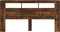 Hoofdeinde met LED 200x18,5x103,5 cm bewerkt hout gerookt eiken