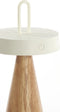 Light&living Tafellamp LED Ø13x28,5 cm ANKENTA crème+hout naturel