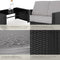 tectake® Wicker Tuinset - Tuinbank en 2 Tuinstoelen - Tafel met Afneembaar Glazen Blad (4 personen)
