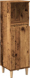 vidaXL - Badkamerkast - 30x30x100 - cm - bewerkt - hout - oud - houtkleurig