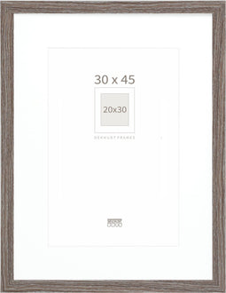 Deknudt Frames fotolijst - grijs met passe-partout - 20x30 / 30x45 cm