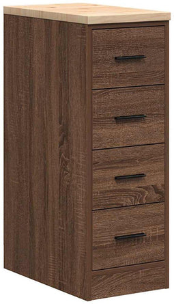 vidaXL - Garagekast - 30x51x85 - cm - massief - grenenhout - bruin - eikenkleurig