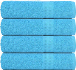 vidaXL - Handdoeken - 4 - st - 50x100 - cm - 360 - g/m² - 100% - katoen - turquoise