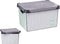 Opbergbak met Deksel Home Grijs Plastic (29 x 23,5 x 39 cm)