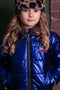 B.Nosy Meisjes Sjaal en Hoofdband - Fake Fur Set - Cobalt Panther Fur