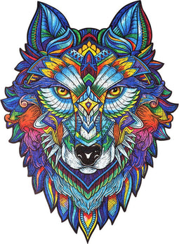 UNIDRAGON Houten Puzzel Voor Volwassenen Dier - Majestueuze Wolf - 700 stukjes - Royal Size 42x58 cm