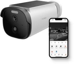 FlinQ Sentinel - Slimme Beveiligingscamera - 2K HD Nachtzicht Zonne-energie USB - Wit