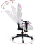 Gamestoel Thomas - bureaustoel racing gaming - ergonomisch - wit roze
