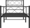 vidaXL - Bedframe - met - hoofd- - en - voeteneinde - metaal - zwart - 90x200 - cm