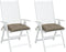 vidaXL - Stoelkussens - 2 - st - 40x40x7 - cm - oxford - stof - taupe