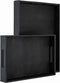 Richmond Interiors Dienblad Blane zwart croco set van 2 (Black)