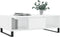 vidaXL - Salontafel - 104x60x35 - cm - bewerkt - hout - hoogglans - wit