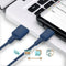 Ecologische Kabel USB naar USB-C Intensiteit 3A 2m Recyclebaar Just Green blauw