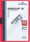 Klemmap Durable Duraclip A4 3mm 30 vellen rood
