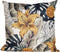 Anna's collection buitenkussen bloem - blauw/geel - 45 x 45 cm - Water en UV bestendig