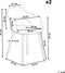 Set van 2 eetkamerstoelen UTICA Wit