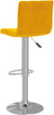 vidaXL - Barkrukken - 2 - st - fluweel - mosterdgeel