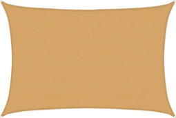 vidaXL - Zonnezeil - 160 - g/m² - rechthoekig - 5x7 - m - HDPE - zandkleurig